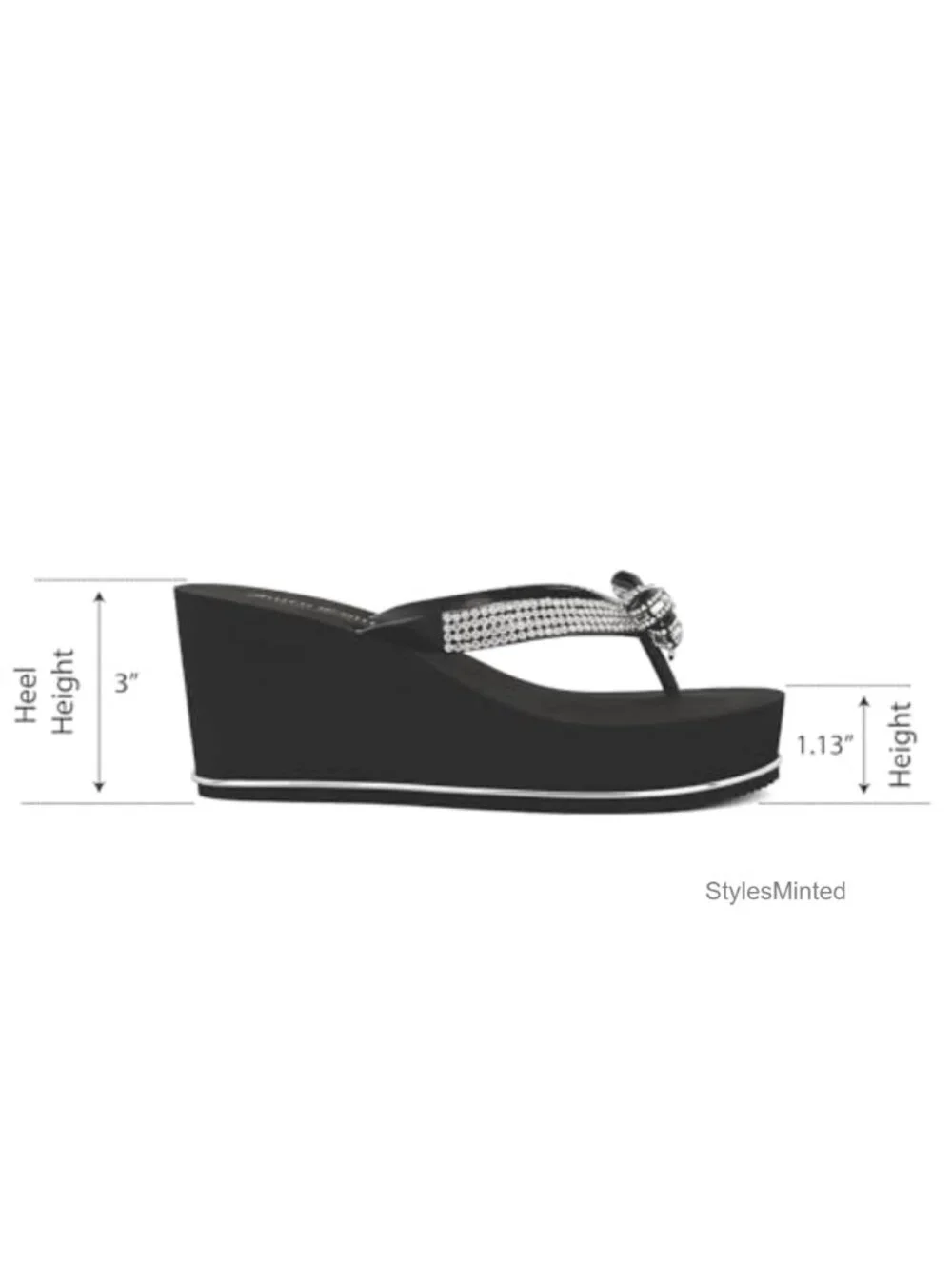 Juicy Couture Wedge Platform Flip Flops Sandals EVA Thong Slide Summer